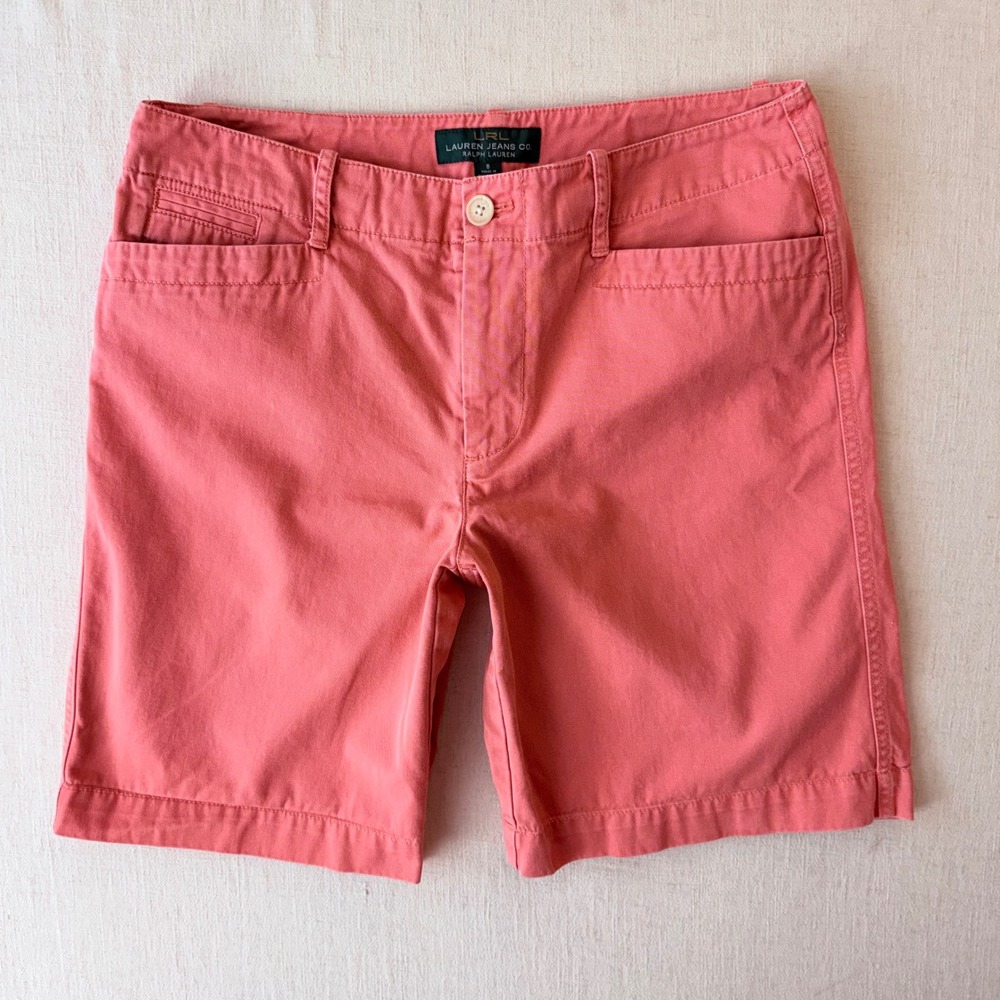 Lauren Ralph Lauren Chino Bermuda Shorts Womens 8 Coral Pink